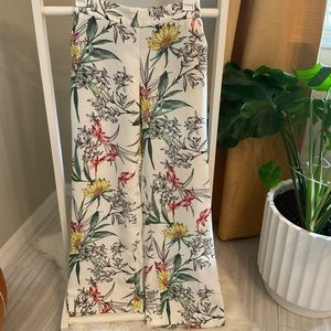 Zara Sz S Tropical Print Pants